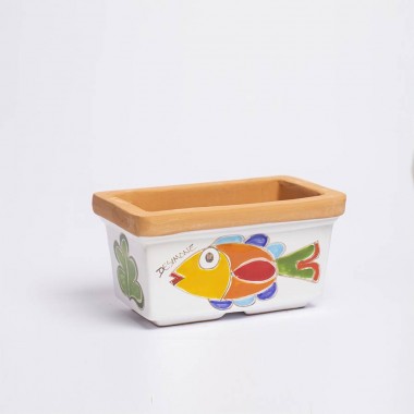 Sicilian Ceramic planter Fish Folk VSPRPE de simone pottery Sicilian Ceramic planter Fish Folk VSPRPE de simone pottery